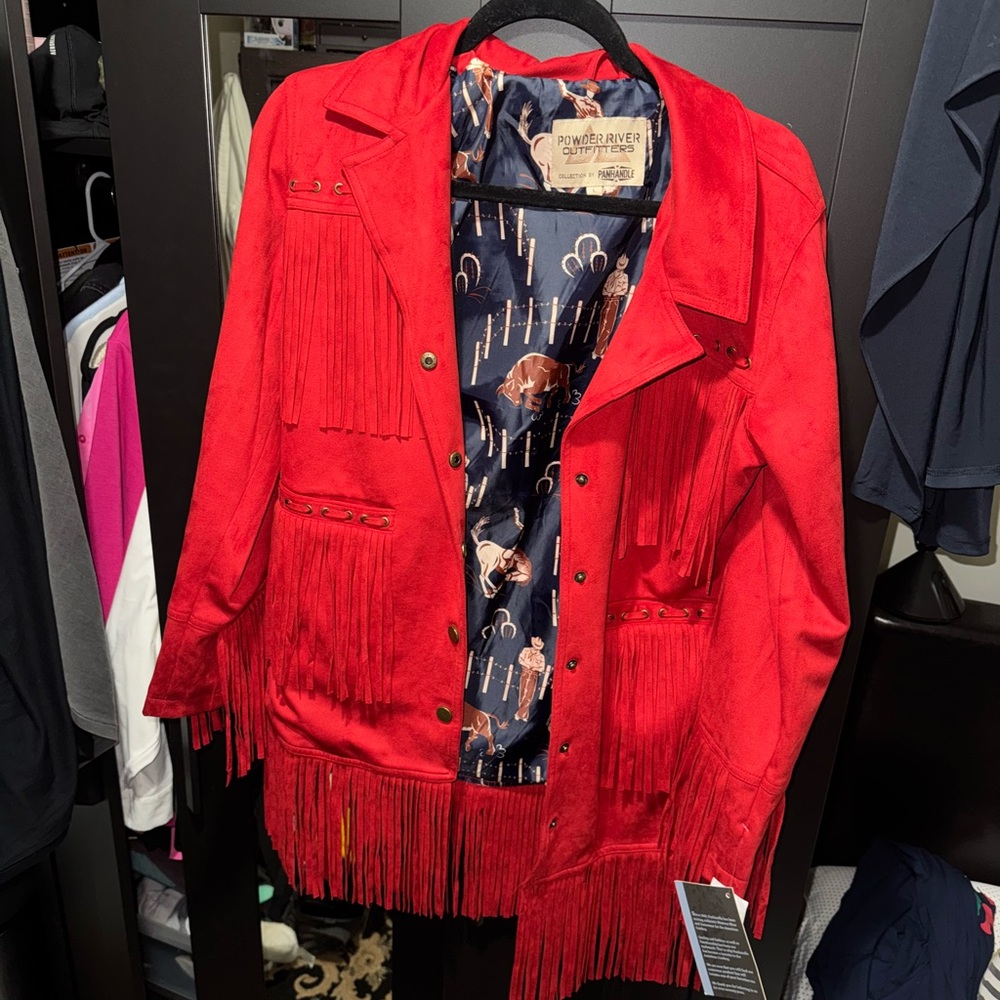 Women's Red Fringe Jacket